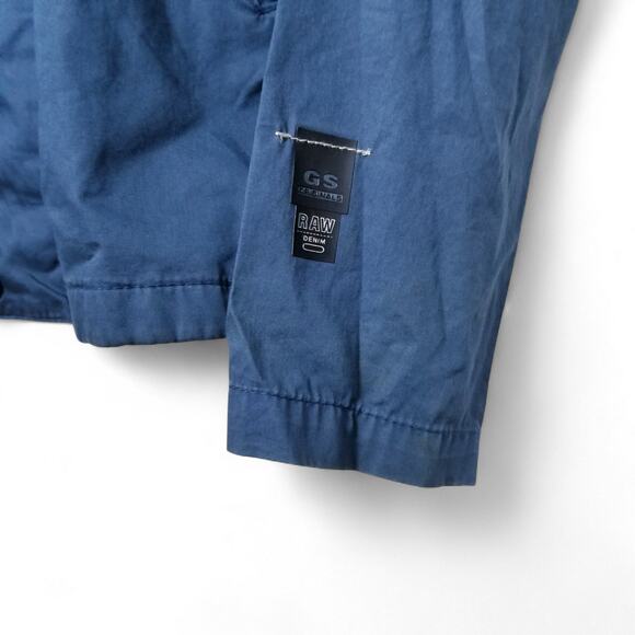G-STAR Raw Denim ROSS Hooded Overshirt Jacket Navy Blue - Large - Picture 7 of 8